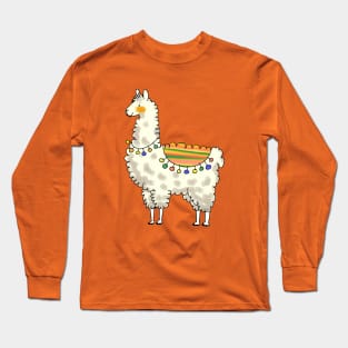 sweet llama cartoon Long Sleeve T-Shirt